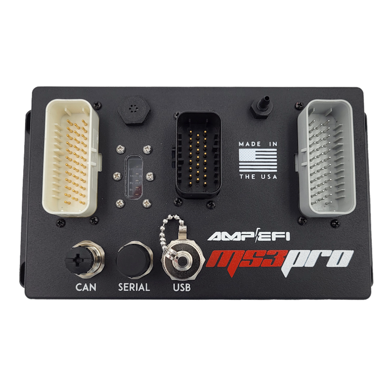 MS3Pro EVO+ ECU connector face with CAN Serial and USB